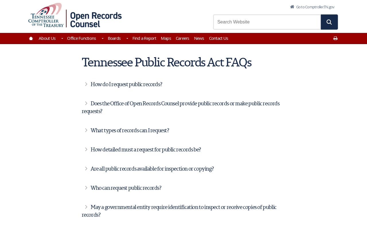 Tennessee guidance for Marion County arrest record requests