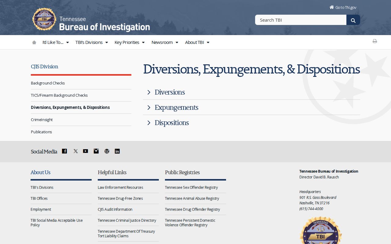 TBI expungement paths for Marion County arrest records